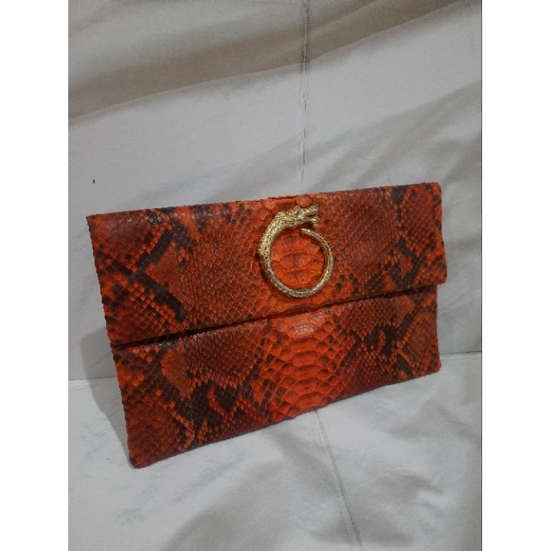 [PRELOVED] CLUTCH PESTA CASUAL KULIT ASLI BUAYA