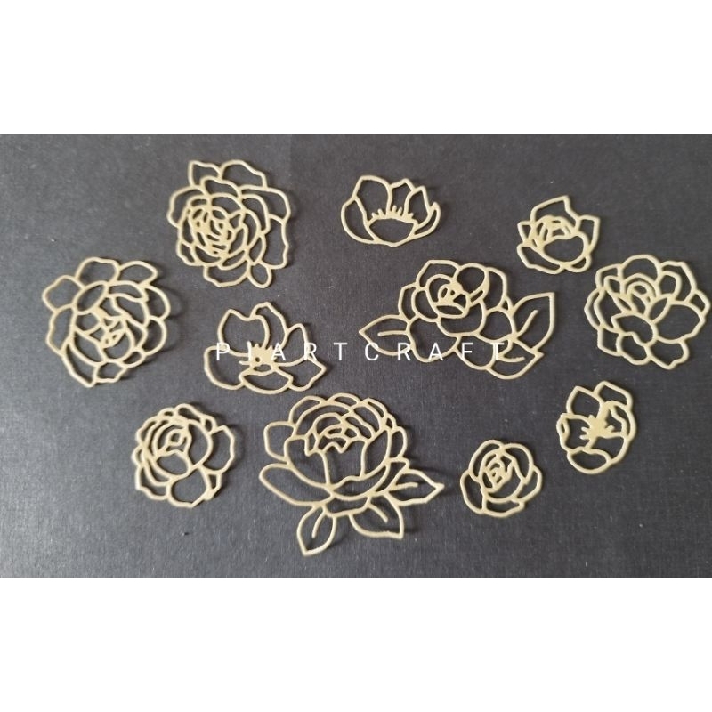 

Flower (9) - ( isi 11 pcs)- Dies cut / cut dies DIY scrapbook / vintage journal / album