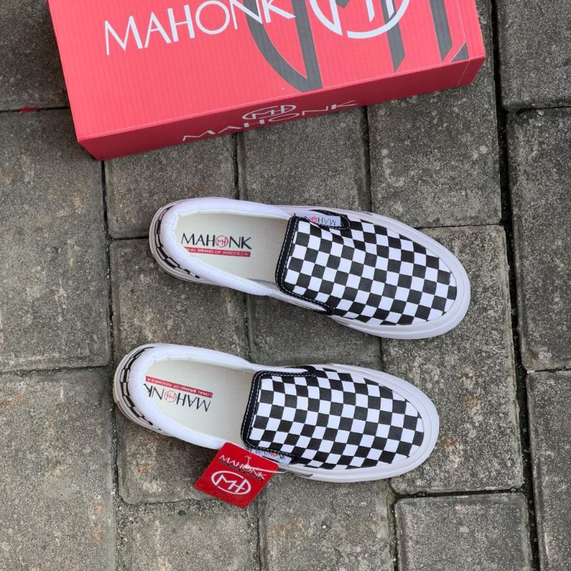 Sepatu Mahonk - Slip On Catur Gr2 Sepatu Sneakers Casual Pria Wanita Original Lokal Made in Indonesia