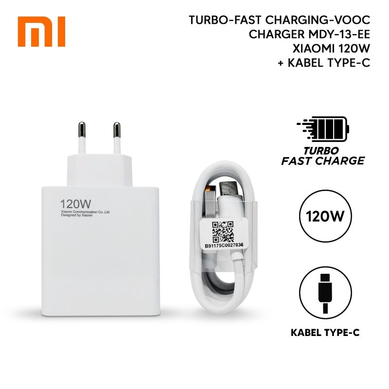 CHARGER XIAOMI TURBO 120W ORIGINAL GT - TIPE C