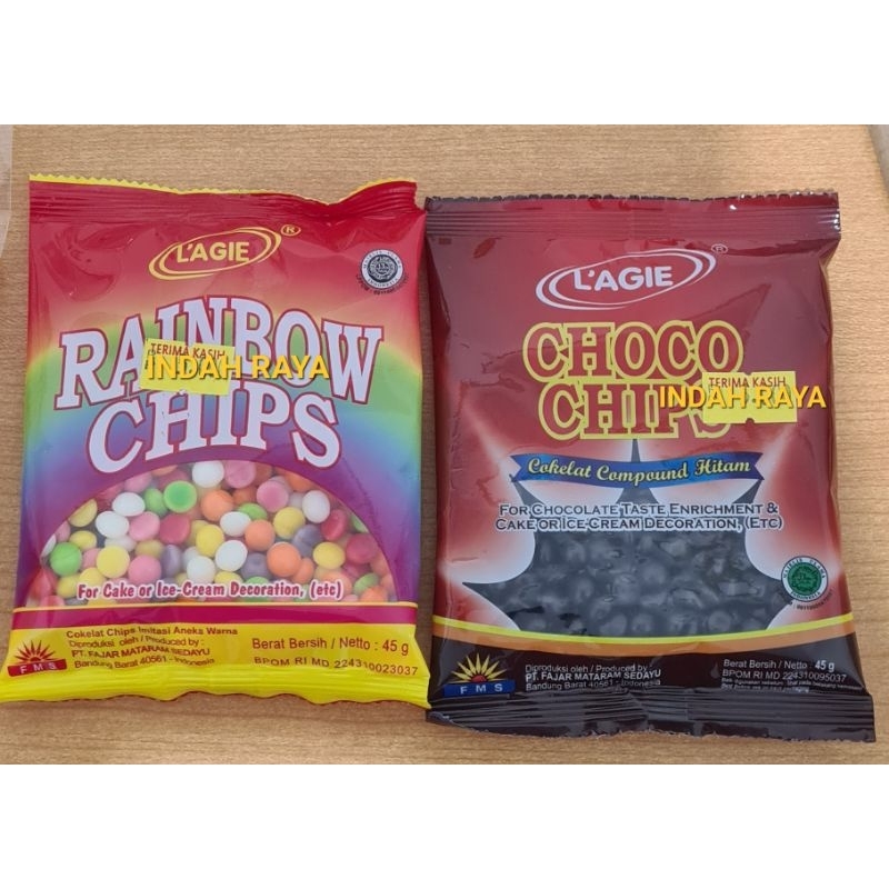 

CHOCO CHIPS/ RAINBOW CHIPS 45g