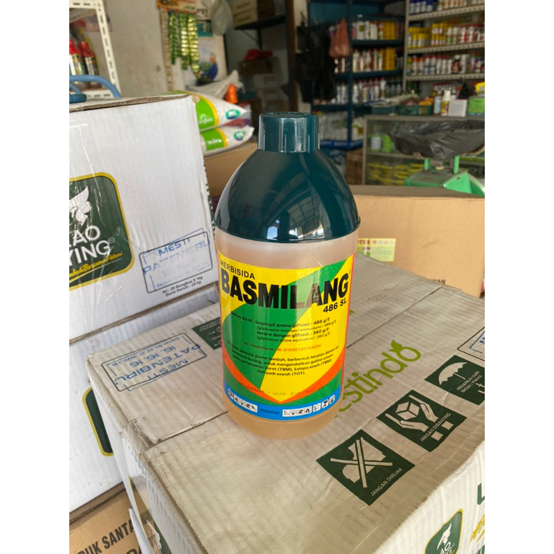 Herbisida BASMILANG 486SL 1 Liter Racun Rumput Sistemik Glifosat