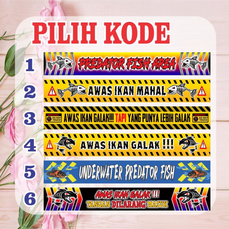 stiker lis ikan buat aquarium