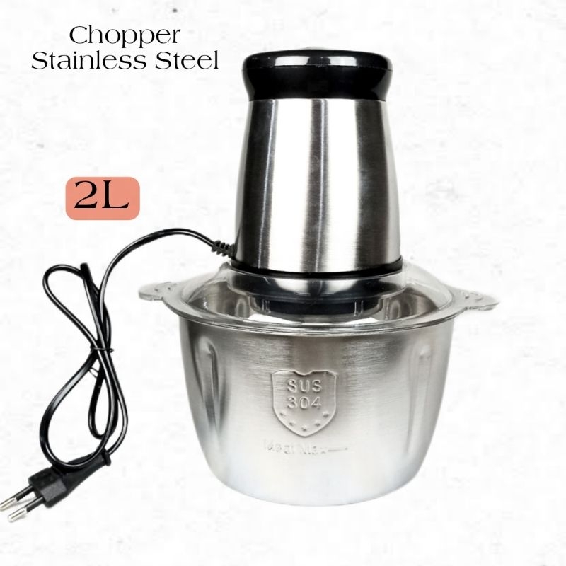 A1 Blender Choper Omicko Original Multifungsi Stainless Penggiling Dan Menghaluskan Daging 2L Mixer Makanan