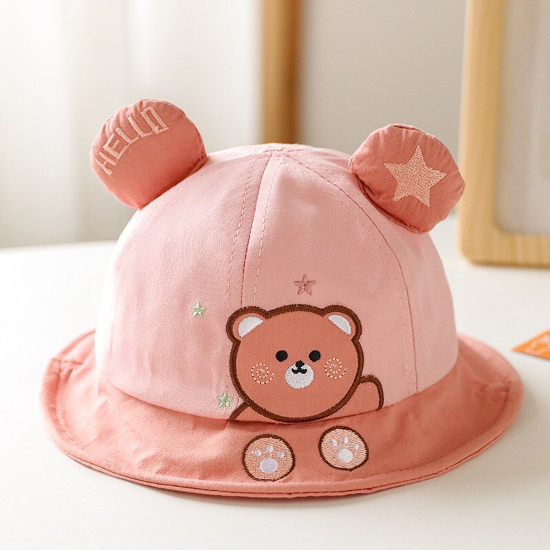 Topi Anak Bucket Two Tone Bear Import Star