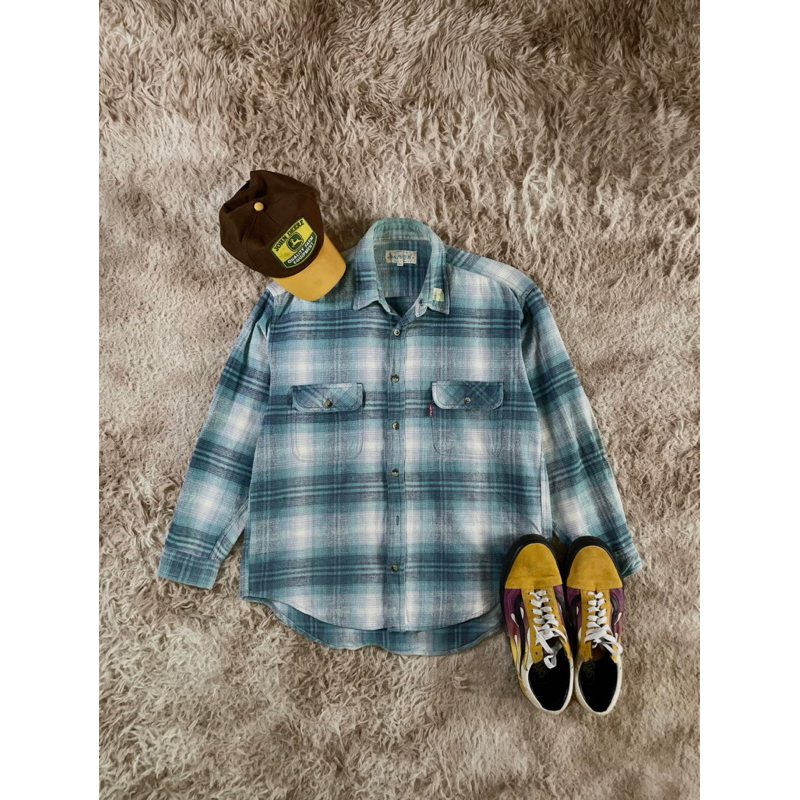 FLANEL VETERANO GREEN TEBAL “RALPH ETON” warna terbaik