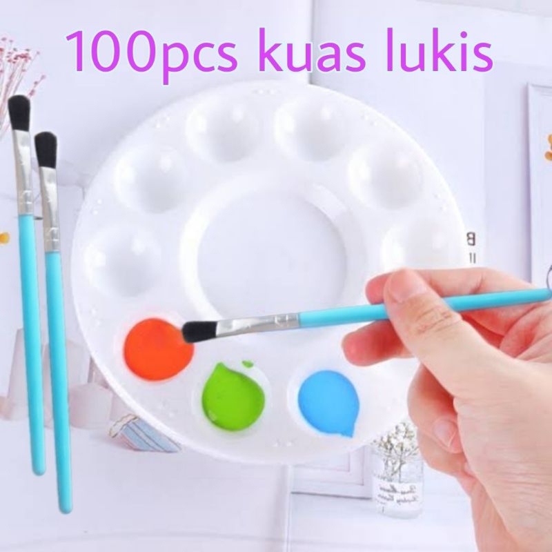 

100pcs Kuas Koas Lukis bahan fiber serbaguna Grosir