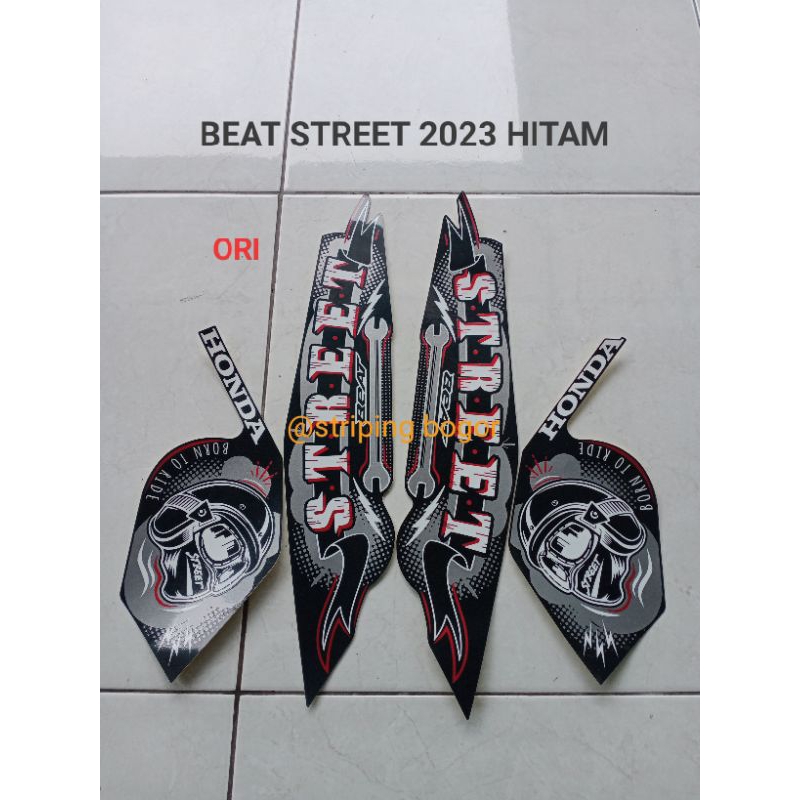 Striping Stiker Motor Honda Beat Street 2023 Black ORI