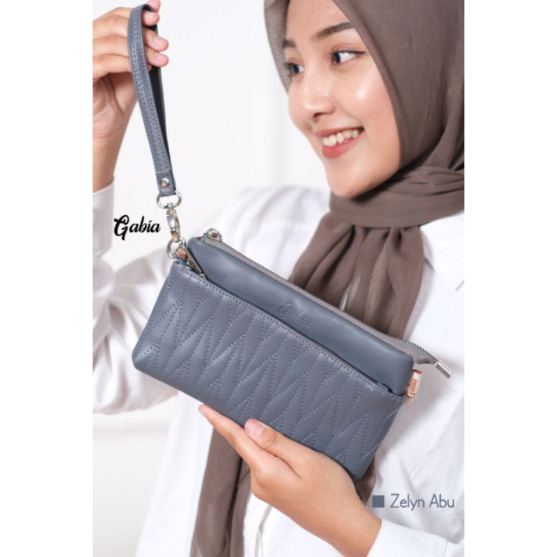 Dompet Zelyn By Gabia Dompet Wanita 2 Resleting Bordir Anti Air