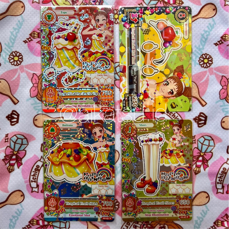 Kartu Aikatsu Premium Tropical Fruit Set