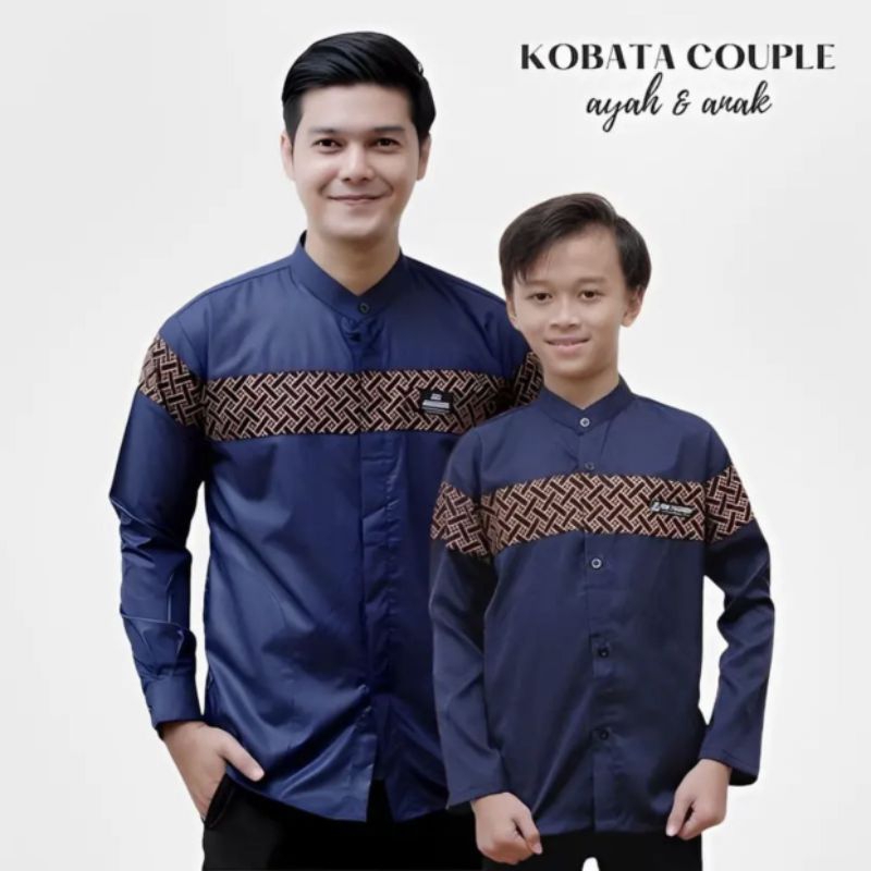 Baju Koko Kurta Couple Ayah Anak Laki Laki Original kurta Premium Couple-Mocca Terbaru