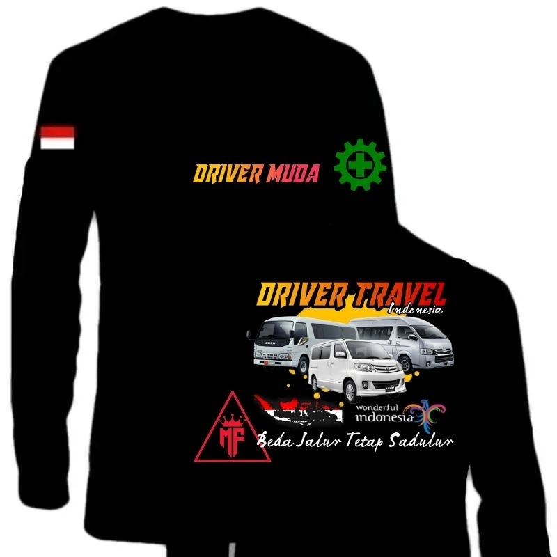 KAOS DRIVER MUDA TRAVEL INDONESIA BAHAN ADEM