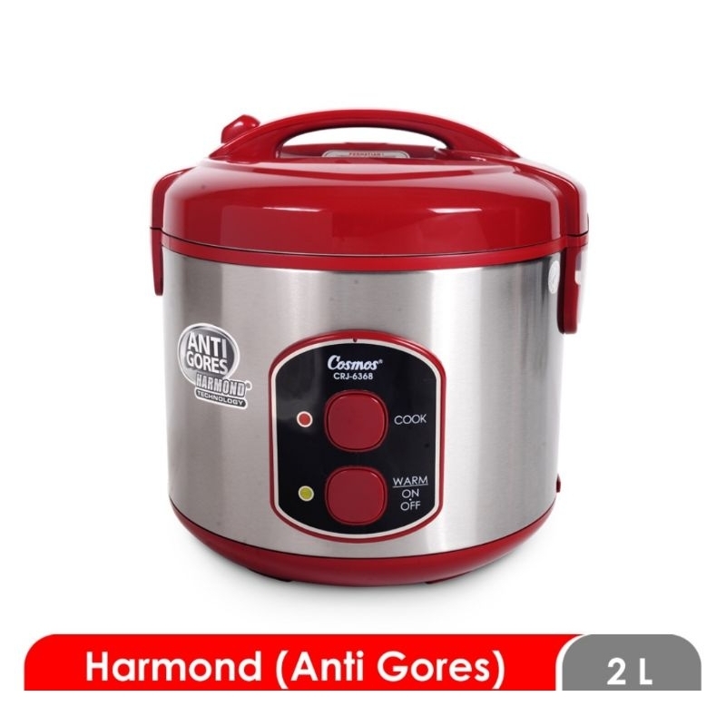 COSMOS CRJ6368 Rice Cooker Harmond 2 Liter 400 Watt CRJ 6368