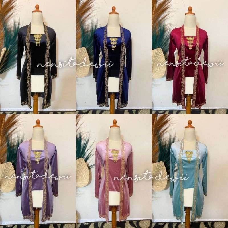 Kebaya Bordir Panjang - Kutubaru / Warna &amp; Size Lengkap