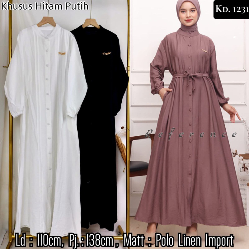 gamis polo linen import