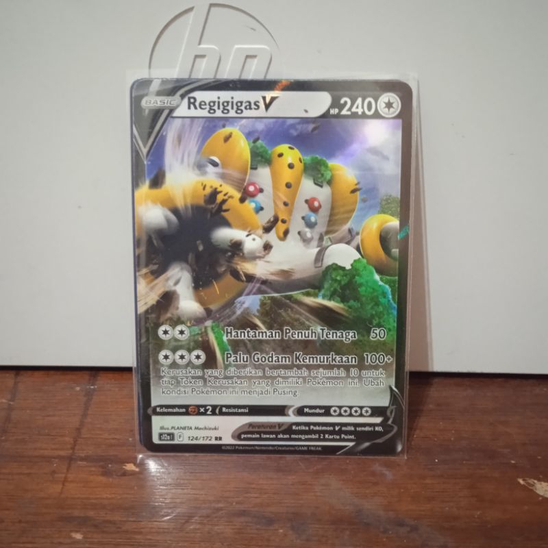 Regigigas V RR 124/172 S12A Pokemon TCG Trading Card Game Indonesia Mainan Anak Kartu Koleksi