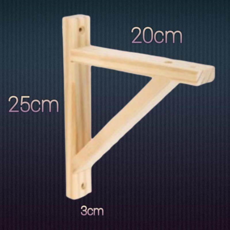 Siku kayu serbaguna penyangga kayu multifungsi gantungan lampu vas bunga ambalan dinding tembok