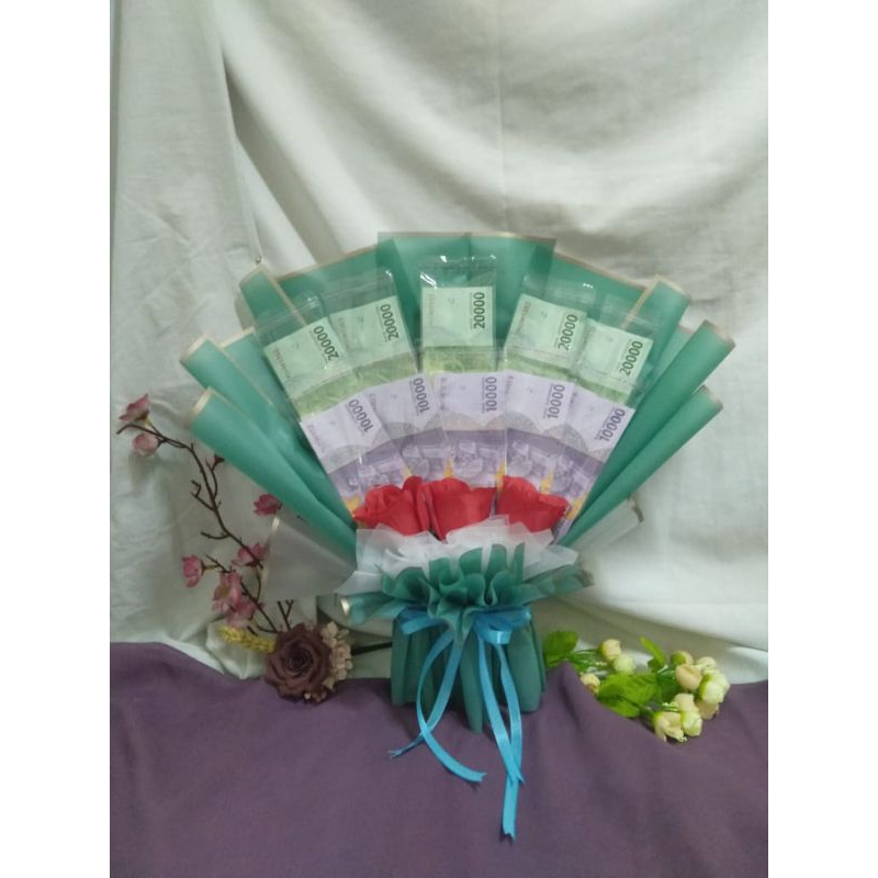 

Buket uang kosong / money buket / kerangka buket / wisuda buket 10 / 15 / 20 lembar ( uang hanya contoh )