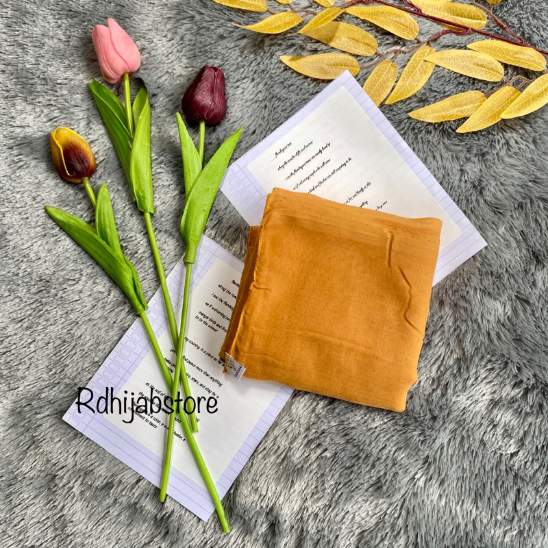 hijab segiempat paris / catton paris old | red rose | azara | varisha-Mustard