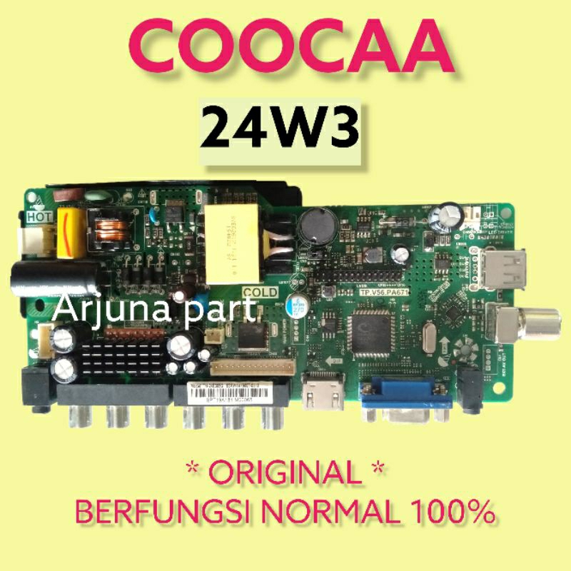 MAINBOARD TV COOCAA 24W3 / MB TV COOCAA 24W3 / MESIN TV COOCAA 24W3 / MODUL TV COOCAA 24W3 / MESIN T