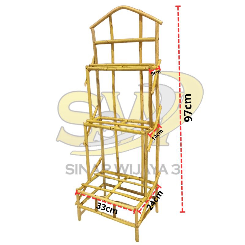keranjang rotan keranjang parcel (besar) kotak 3 susun 24x33x97 TERMURAH