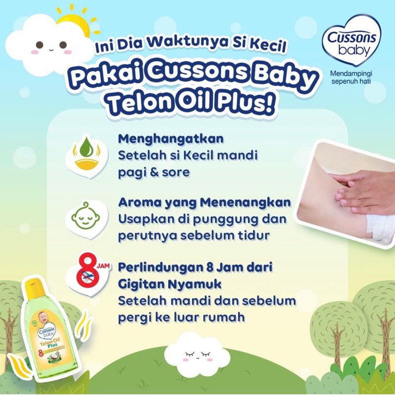 CUSSONS Baby Telon Oil Plus + Traditional Tradisional Minyak Bayi Biasa 60ml 60 ml Cusson Termurah Promo Asli Murah Originah Hijau Kuning