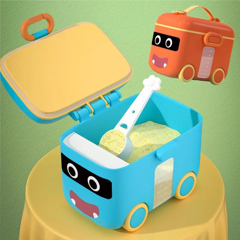 Tempat Kotak Penyimpanan Susu Bubuk Bayi Bus Portable Kotak Makanan Pelengkap