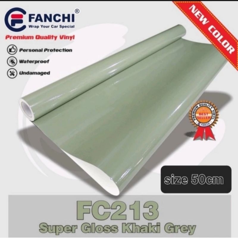 ROLL Sticker Fanchi FC213 Super Gloss Khaki Grey 50cm × 8,5m ROLL