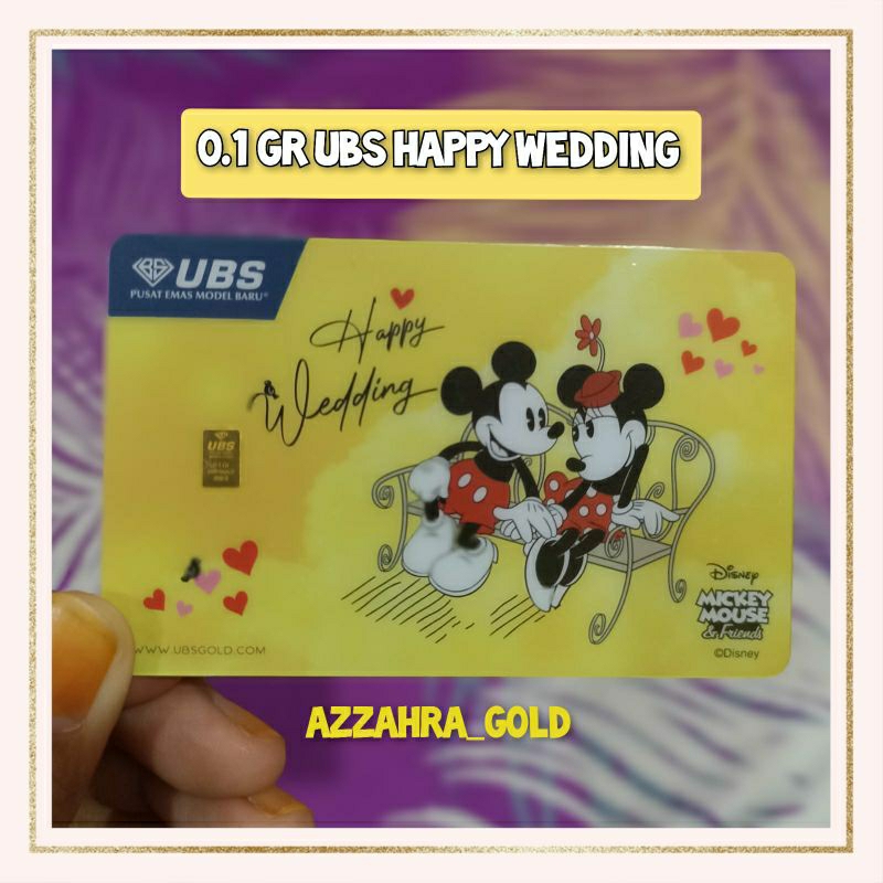 (READY) Kado Pernikahan Murah LM 0.1 GR UBS Gift Series Happy Wedding / Selamat Menikah