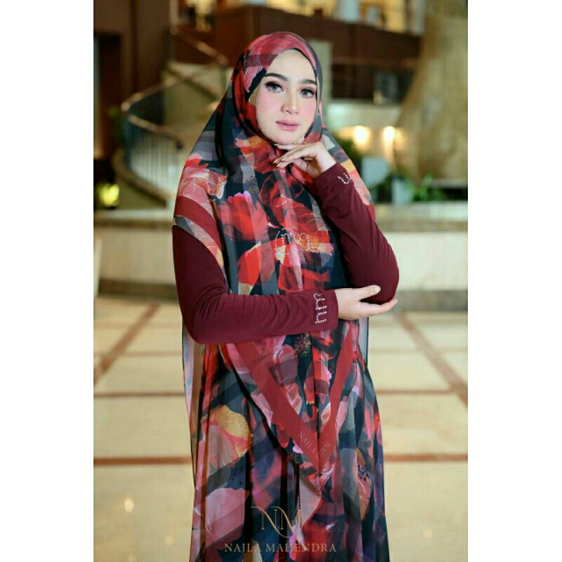 [JAWHARA SYARI] GAMIS SYAR'I TERLARIS / DRESS SET PRINTING " NAJLA MAHENDRA " by jawhara syari