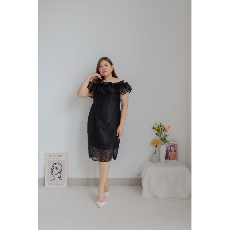 [ LittleBigCloth ] Charlotte Dress / Bigsize Dress Pesta Dress Formal Dress Brokat