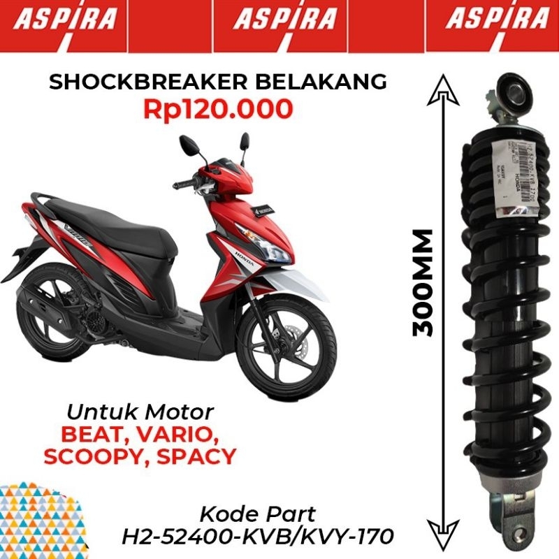 Shock shockbreaker vario 110 beat karbu scoopy carbu aspira original asli