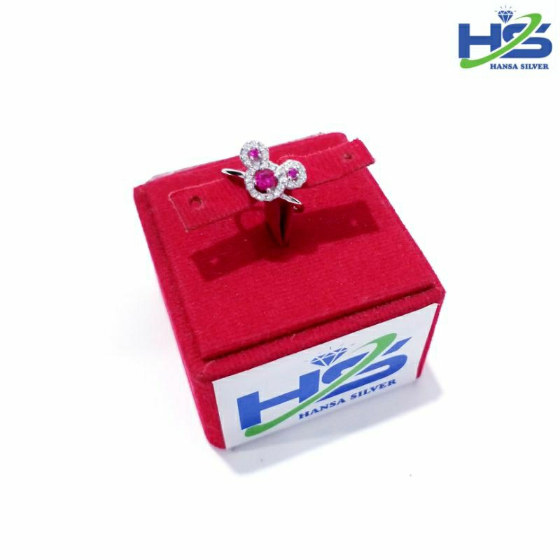 Cincin Perak Anak Silver Asli 925 Lapis Emas Putih Mickey Mouse