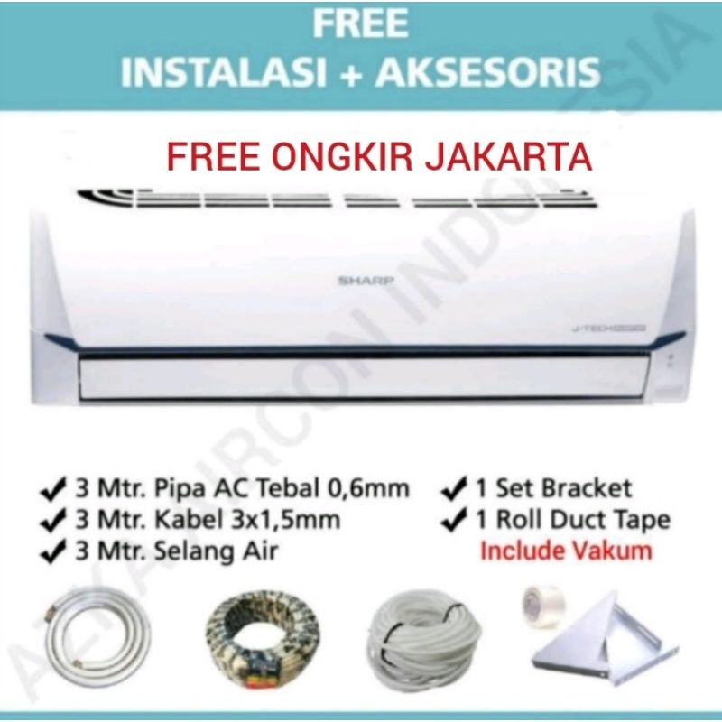 +PASANG AC Sharp Inverter 1 PK AH-X10ZY