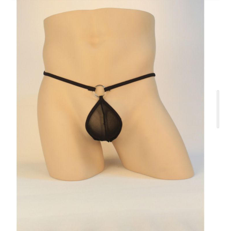 T06 G String Pria cincin ring Celana Dalam laki laki thongs cowo transparant