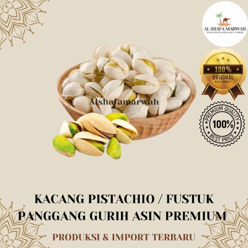 

Kacang Pistachio Panggang Gurih Asin Premium | Kacang Fustuk | Kacang Pistachio Oleh-Oleh Haji Umroh