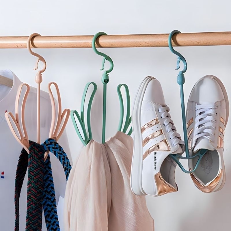 Gantungan Jemuran Sepatu Sendal / Hanger Pengering Shoes Kaos kaki Tas Slop Gantung