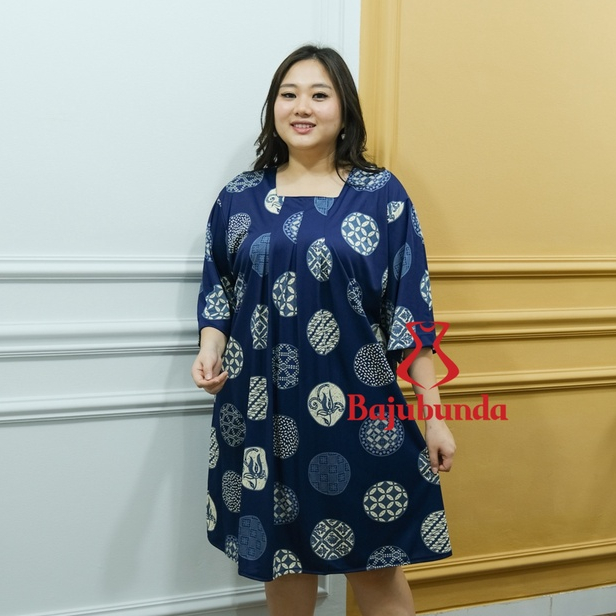 LD 130 Dress Big Size Daster Jumbo Wanita Oversize Bajubunda Wulan