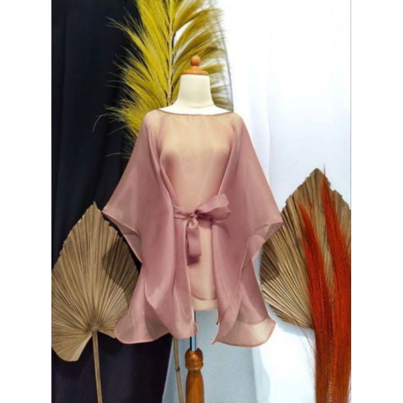 DYA369 G-O(TERMURAH) OUTER ORGANZA/CAPE ORGANZA/CARDIGAN