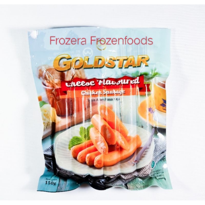 

[DIJAMIN FRESH] GOLDSTAR Sosis Ayam Isi Keju 150gr / Frozenfood Murah