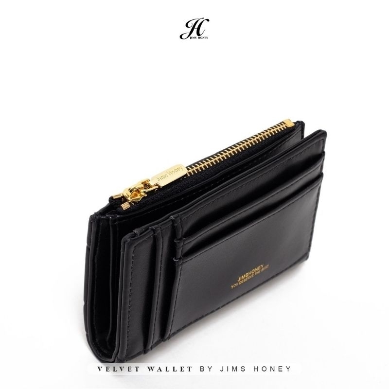 VELVET WALLET JIMS HONEY ORI DOMPET TIPIS PENDEK LIPAT KECIL WANITA IMPOR FASHION CEWEK KOREA TEMPAT KARTU