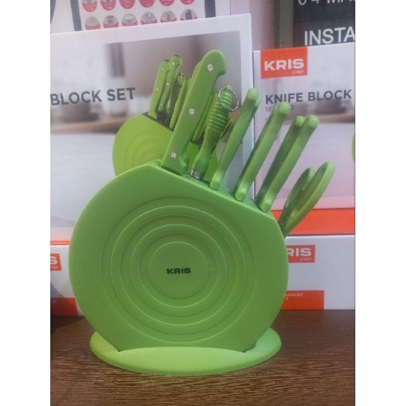 kris set knife pisau dapur 11 pcs impor