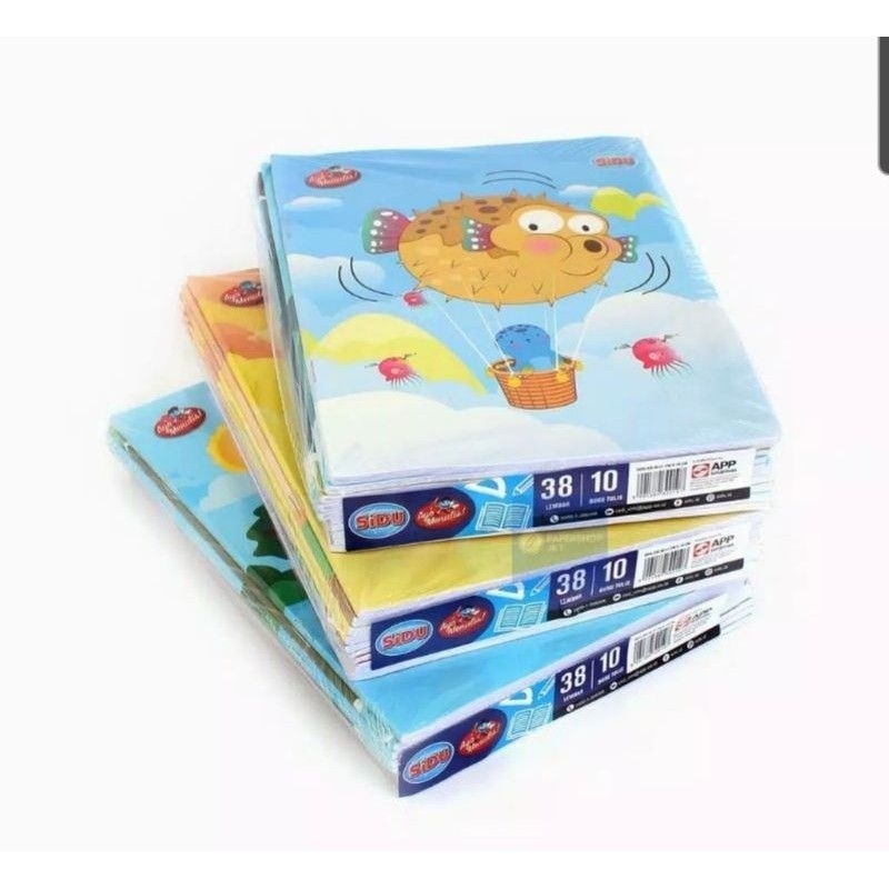 

Buku Tulis Sekolah Merk Sidu 38 lembar / 1 pck / 10 buku