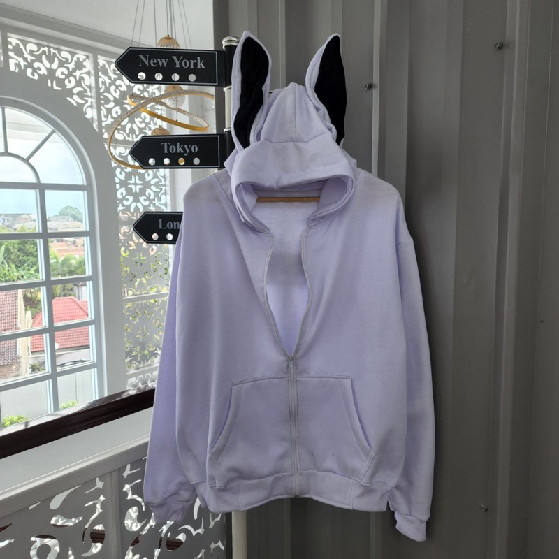 Sweater wanita ZIPER RABIT