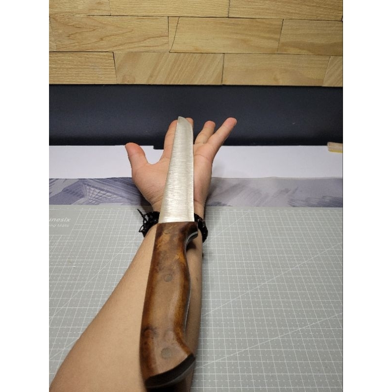 pisau sembelih bahan baja L6 fulltang