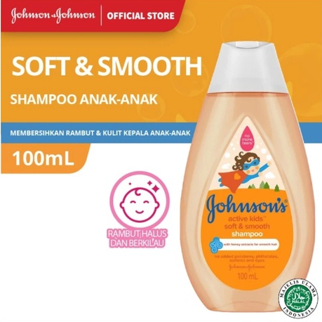 Johnsons Acrive Kids Soft &amp; Smooth Shampoo - Shampo Anak-anak 100ml