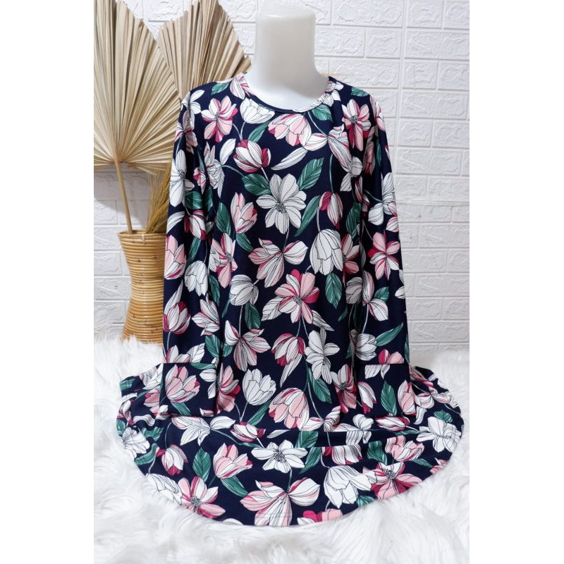 Ailee - baju tunik jumbo atasan murah warna hitam import