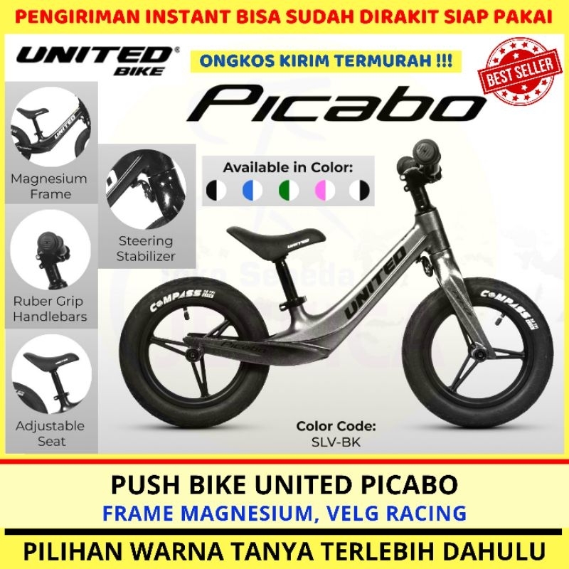 Push Bike United Picabo PB01 PB 01 PB 03 PB03 Magnesium Balance Bike 12 inch Sepeda Keseimbangan Exo