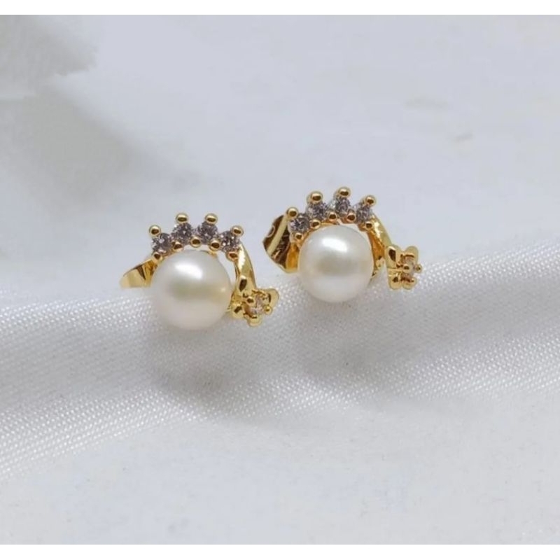 Anting Mutiara Air Tawar Mutiara Asli Original