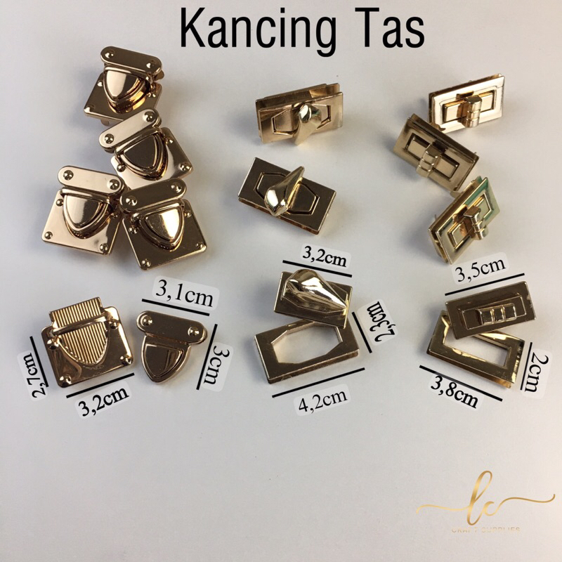 Kunci Tas Kotak/ Kunci Putar / Resleting / Barbel Tas / Stopper Resleting